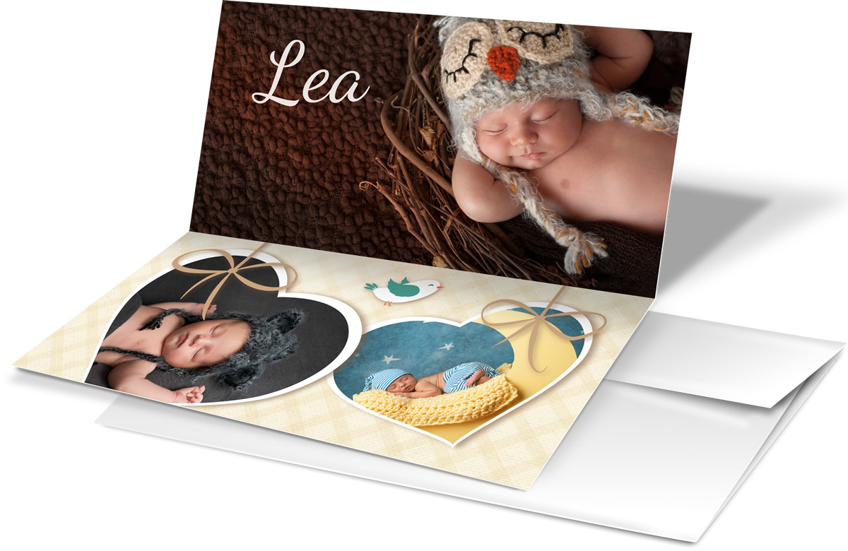 Folded card with envelope